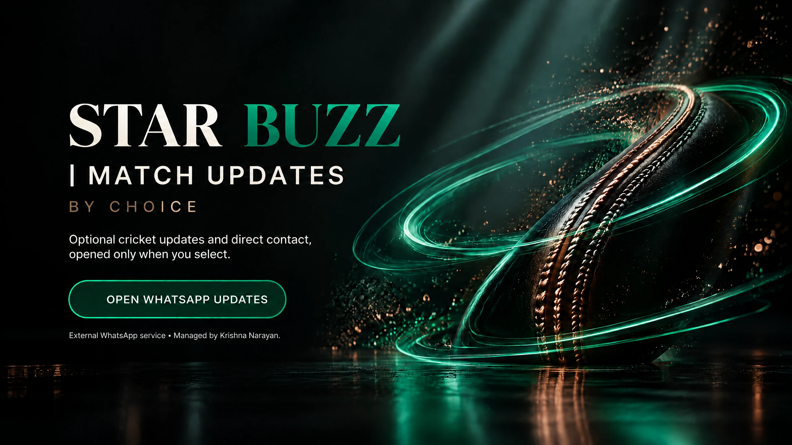 Star Buzz updates artwork with emerald signal rings and a cricket seam curve
